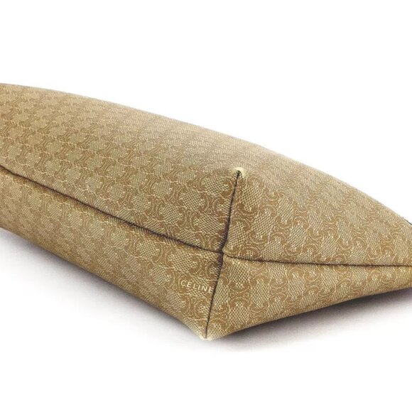 CELINE clutch bag macadam beige PVC ?~ leather Authentic - Picture 3 of 7